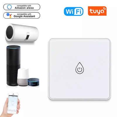Glomarket Tuya Smart Glass Touch Button Wifi Smart Boiler Switch Alexa Sprachsteuerung EU-Standard-Wasserheizschalter