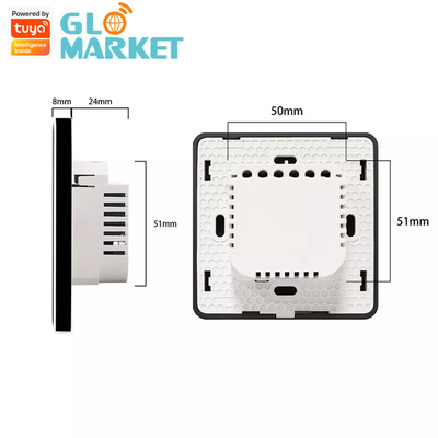 Glomarket Tuya Smart Glass Touch Button Wifi Smart Boiler Switch Alexa Sprachsteuerung EU-Standard-Wasserheizschalter