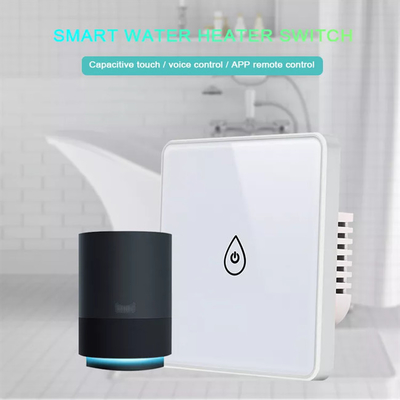 Glomarket Tuya Smart Glass Touch Button Wifi Smart Boiler Switch Alexa Sprachsteuerung EU-Standard-Wasserheizschalter