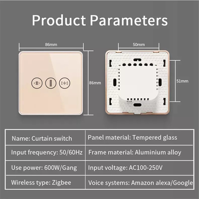 Intelligenter Vorhangschalter WiFi/Zigbee Sprachsteuerung Google Assistant Smart EU Standard Touchscreen Schalter APP Garagentürschalter