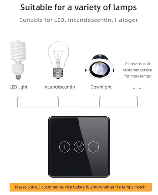 Intelligenter Schalter-drahtloses Glas-Crystal Panel Touch Wall Smart-Schalter-Dimmer-Wi-Filicht Glomarket Tuya Wifi für Smart Home