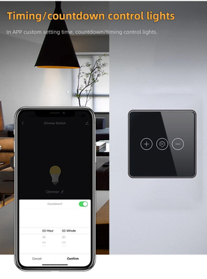 Intelligenter Schalter-drahtloses Glas-Crystal Panel Touch Wall Smart-Schalter-Dimmer-Wi-Filicht Glomarket Tuya Wifi für Smart Home