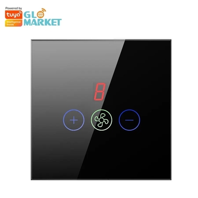 Glomarket Tuya Smart Wifi Deckenventilator Schalter Eu Standard Glas Touch Wand App Fernbedienung Elektrische Ventilator Geschwindigkeitsschalter