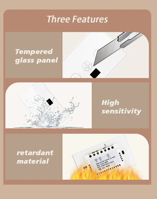 Glomarket Tuya Smart Wifi Deckenventilator Schalter Eu Standard Glas Touch Wand App Fernbedienung Elektrische Ventilator Geschwindigkeitsschalter