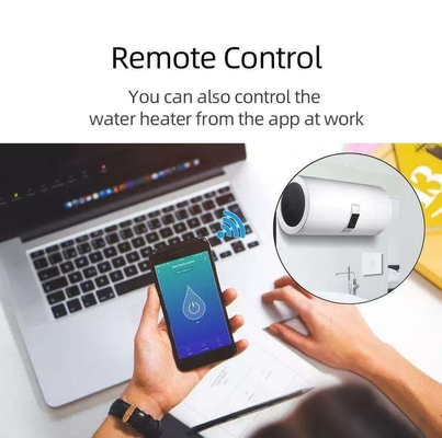 Glomarket Smart Home Fernbedienung mit Sprachsteuerung Berührungsplatte Warmwasserbereiter Schalter Tuya Wireless Wifi Boiler Schalter