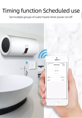 Glomarket Smart Home Fernbedienung mit Sprachsteuerung Berührungsplatte Warmwasserbereiter Schalter Tuya Wireless Wifi Boiler Schalter