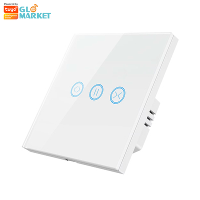 Glomarket Tuya WiFi Smart Touch Screen Vorhangschalter Rollschalter Türschalter Elektrische Vorhangplatte APP Fernbedienung