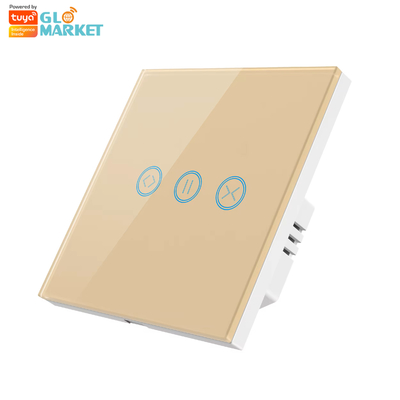Glomarket Tuya WiFi Smart Touch Screen Vorhangschalter Rollschalter Türschalter Elektrische Vorhangplatte APP Fernbedienung