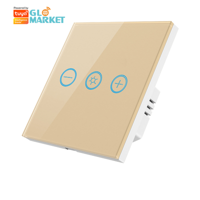 Glomarket Glas Touch Panel Tuya Wifi Glühbirne Wireless Fernbedienung Einstellbares Licht Dimmer Touch Switch Smart für Glühbirnen