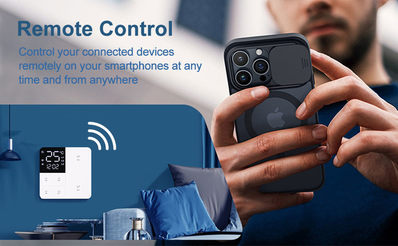 Glomarket Tuya Wifi Smart Wall Light Switch 1/2/3 Gang Unterstützung Sprach/App/Touch Control mit Temperaturbildschirm
