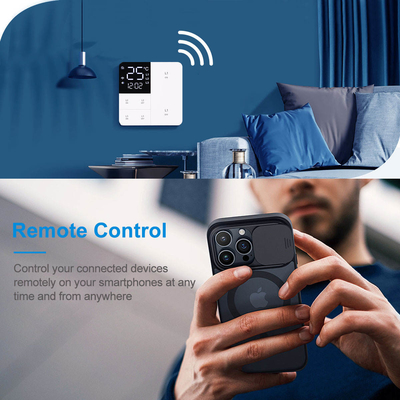 Glomarket Tuya Wifi Smart Wall Light Switch 1/2/3 Gang Unterstützung Sprach/App/Touch Control mit Temperaturbildschirm