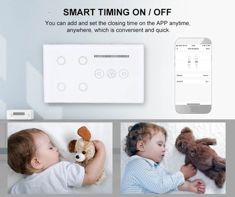 Glomarket Tuya Smart Wall Touch Switch Glasplatte Elektrolicht und Lüfter Schalter Smart Life Alexa Sprachsteuerung