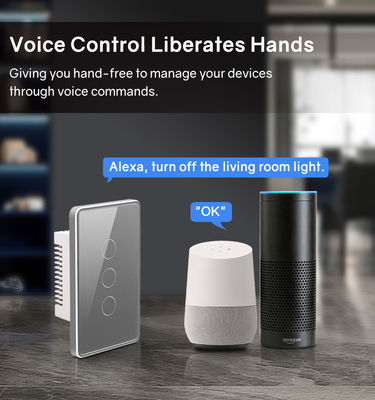 Glomarket Tuya Smart Switch Wifi US Elektrischer Wandschalter Google Home Alexa Lichtlampe Touch Switch App Steuerung