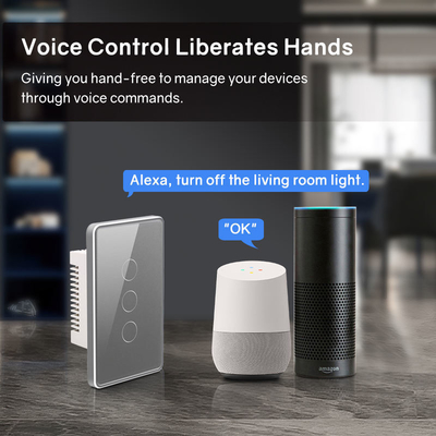 Glomarket Tuya Smart Switch Wifi US Elektrischer Wandschalter Google Home Alexa Lichtlampe Touch Switch App Steuerung