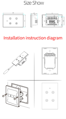 Glomarket Neues Design Produkte Tuya Smart Wifi Wandschalter US Standard Glas Touch Panel Licht Schalter Unterstützung App Fernbedienung