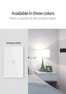 Glomarket Neues Design Produkte Tuya Smart Wifi Wandschalter US Standard Glas Touch Panel Licht Schalter Unterstützung App Fernbedienung