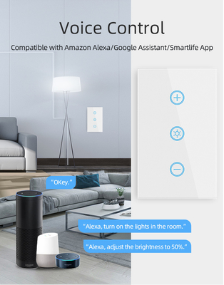 Glomarket US Standard Dimmer Drahtloser Schalter Elektrischer Smart Switch Intelligenter Wanddimmer Lichtschalter Smart Home Automation