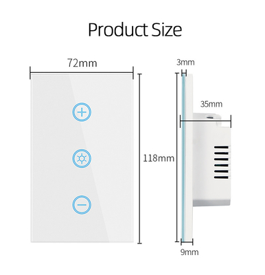 Glomarket US Standard Dimmer Drahtloser Schalter Elektrischer Smart Switch Intelligenter Wanddimmer Lichtschalter Smart Home Automation