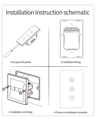 Glomarket US Standard Dimmer Drahtloser Schalter Elektrischer Smart Switch Intelligenter Wanddimmer Lichtschalter Smart Home Automation