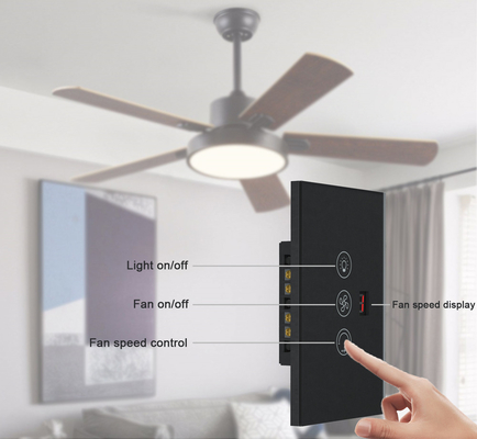 Glomarket Tuya Wifi Smart Fan Switch Tuya Smart Switch Lüftergeschwindigkeit Licht Ein- und Ausschalten Sprachsteuerung Steuerschalter EU / US-Standard