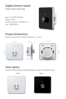 Glomarket Smart Home Dimmer Schalter Tuya Zigbee Sprachsteuerung Knopf Dimming Helligkeit mit Digital Display anpassen