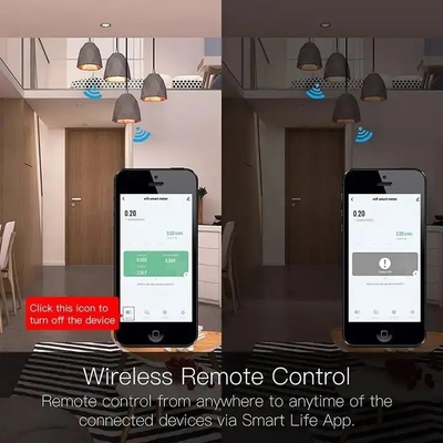 Glomarket Wifi Tuya/Smart Life App Fernbedienung Smart Circuit Protector Relais Gerät Schalter Brecher Energiezähler