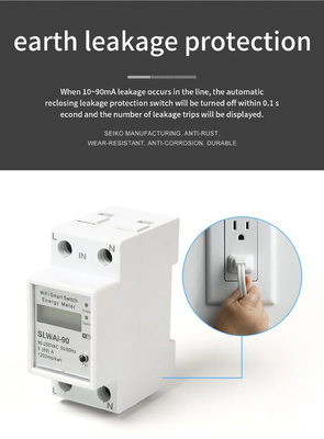 Glomarket Wifi Tuya/Smart Life App Fernbedienung Smart Circuit Protector Relais Gerät Schalter Brecher Energiezähler