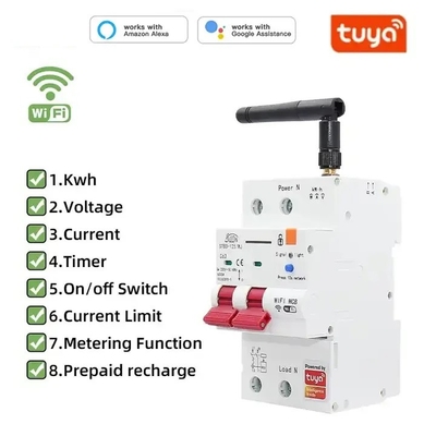 Glomarket Wifi-Schaltkreislaufschalter Smart Switch Tuya Smart 1p 2p 3p 4p Smart Home System Elektrischer Schaltkreislauf 4P MCB-Schaltkreislaufschalter