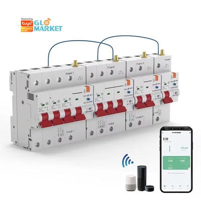 Glomarket Wifi-Schaltkreislaufschalter Smart Switch Tuya Smart 1p 2p 3p 4p Smart Home System Elektrischer Schaltkreislauf 4P MCB-Schaltkreislaufschalter