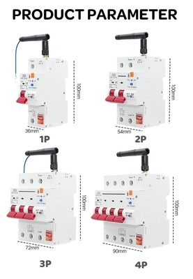 Glomarket Wifi-Schaltkreislaufschalter Smart Switch Tuya Smart 1p 2p 3p 4p Smart Home System Elektrischer Schaltkreislauf 4P MCB-Schaltkreislaufschalter