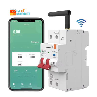 Glomarket Wifi-Schaltkreislaufschalter Smart Switch Tuya Smart 1p 2p 3p 4p Smart Home System Elektrischer Schaltkreislauf 4P MCB-Schaltkreislaufschalter