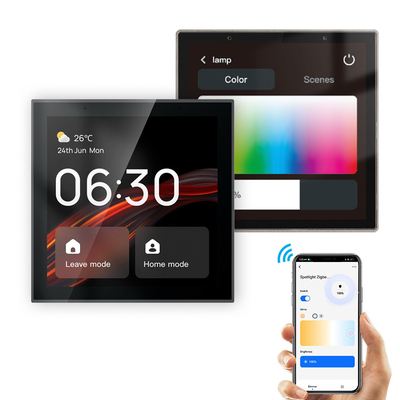 Glomarket Tuya Smart 4-Zoll Multi-Funktion Touch-Bildschirm-Steuerung Alexa Stimme Zigbee Zentralsteuerung