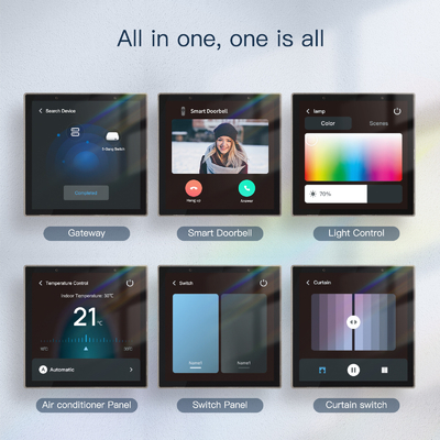 Glomarket Tuya Smart 4-Zoll Multi-Funktion Touch-Bildschirm-Steuerung Alexa Stimme Zigbee Zentralsteuerung