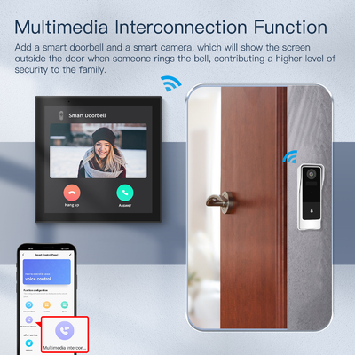 Glomarket Tuya Smart 4-Zoll Multi-Funktion Touch-Bildschirm-Steuerung Alexa Stimme Zigbee Zentralsteuerung
