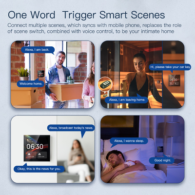 Glomarket Tuya Smart 4-Zoll Multi-Funktion Touch-Bildschirm-Steuerung Alexa Stimme Zigbee Zentralsteuerung