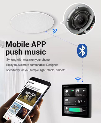 Glomarket Smart Home Control Panel Touchscreen 4 Zoll Multifunktionales WLAN-Heim Hintergrundmusiksystem Tuya Zigbee Gateway