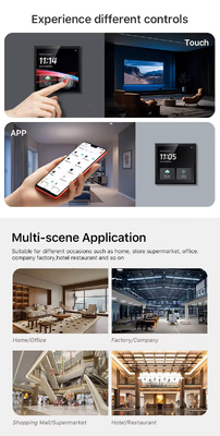 Glomarket Smart Home Control Panel Touchscreen 4 Zoll Multifunktionales WLAN-Heim Hintergrundmusiksystem Tuya Zigbee Gateway