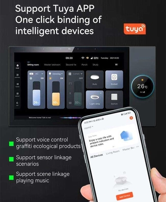 Glomarket Tuya 10 Zoll Zentralsteuerung mit Musik 2 Gang Relais 2 Weg Lautsprecher Multifunktionale Smart Home Produkte
