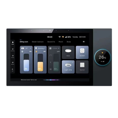 Glomarket Tuya 10 Zoll Zentralsteuerung mit Musik 2 Gang Relais 2 Weg Lautsprecher Multifunktionale Smart Home Produkte