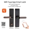 Hochwertiges Fingerabdruck-Tuya-WiFi-APP-Smart-Zinklegierungsschloss-Türschloss für Wohnhaus