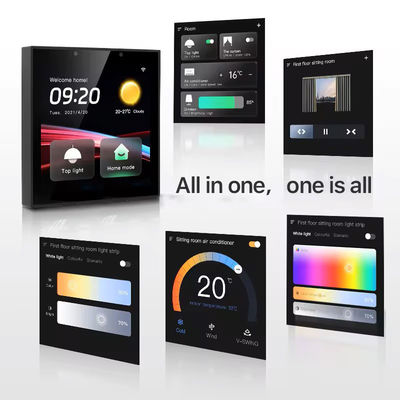Glomarket Smart Home Control Panel Touchscreen 4 Zoll Multifunktionales WLAN-Heim Hintergrundmusiksystem Tuya Zigbee Gateway