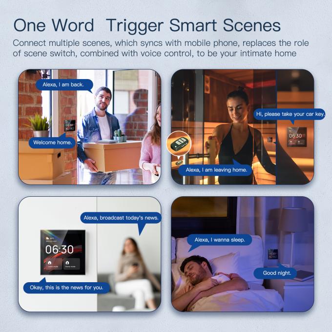 Glomarket Tuya Smart 4-Zoll Multi-Funktion Touch-Bildschirm-Steuerung Alexa Stimme Zigbee Zentralsteuerung 3